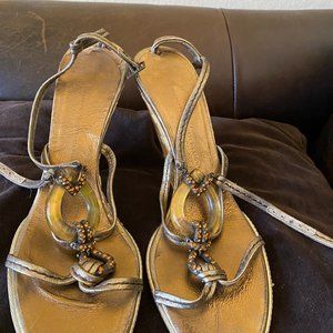 Stunning Giuseppe Zanotti Bamboo Wedge Heels